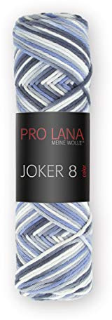 Topflappengarn 50g Joker 8 Color - Farbe: 542 - blau/grau Mix