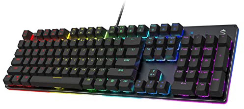 Black Shark Wired Mechanical Gaming Keyboard RGB Backlit Ultra-Compact 61 Keys Mini Keyboard with Blue Switches for Windows PC, Sixgill K4