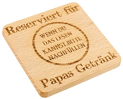 Shoppawhile Geschenke für Papa Geschenk Geburtstag Vater Geschenk Vatertagsgeschenk Untersetzer Holz Papa Lustige Männer Geschenke