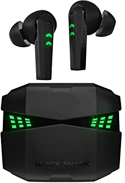 Black Shark Cuffie Bluetooth con Latenza Ultra-bassa di 0,035s, Doppio Microfono con Cancellazione del Rumore Ambientale, Bluetooth 5.3, Impermeabile IPX5, Tempo di Ascolto 28 ore, Auricolari Gaming