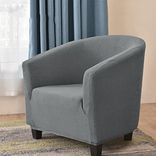 YOPOIY Jacquard Sesselbezug Für Sessel Sesselhusse Stretch rutschfest Stuhlbezüge Elasthan Stoff Abnehmbare Möbelschutz Mit Elastischer Unterseite -hellgrau