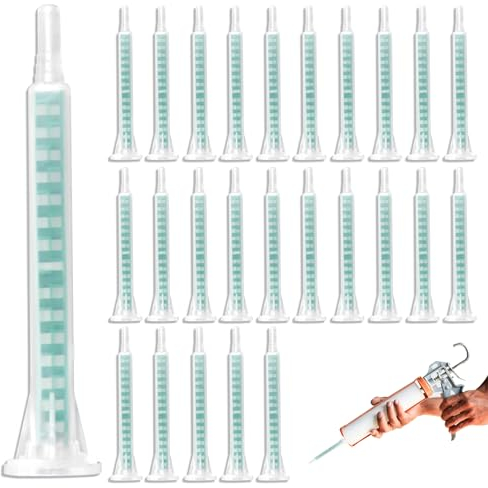 50 Pezzi di Miscelatori Statici per Colla AB, Tubo di Miscelazione, Ugello Epossidico, per Pistola per Silicone e Pistola AB