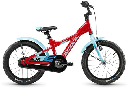 S’COOL XXlite 16/18 Zoll: Leichtes 1-Gang Kinderfahrrad für Jungen & Mädchen (4–7 Jahre, 100–120 cm). Sportliches, sicheres Kinderrad – ideal für Alltag & Freizeit.