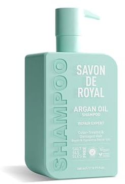 Savon De Royal Argan Oil Repair Expert Shampoo, Vegan Formula for Color-Treated and Damaged Hair, 500ml, Salt and SLS Free, Pack of 12