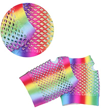 SHERCHPRY 1 Par Guantes de Colores Guantes de Rejilla de Nylon Guantes Dance Club Guantes de Discoteca Medias de Red Guantes de Malla Guantes Cortos de Rejilla Boda Red de Pesca