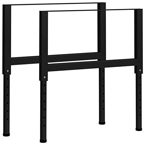 ZEYUAN Werkbankgestell Verstellbar 2 STK. Metall 85x(69-95,5) cm, Werkstatteinrichtung, Werkbank Werkstatt, Werkzeugschrank, Werktisch, Werkzeugtisch, Werkbänke Für Heimwerker