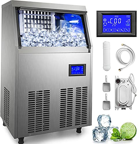 Macchina Per Il Ghiaccio Per Congelatore Macchina Per Ghiaccio Indipendente Incorporata In Acciaio Inossidabile 33 Libbre Conservazione Sotto Bancone/Macchina Per Il Ghiaccio Automatica Commerciale