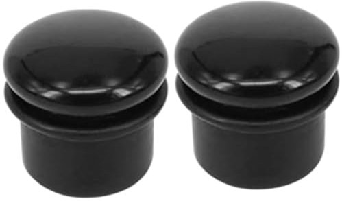 Epinki Piercing Schmuck, 2pcs Tunnel Dehnstab, Acryl 7mm Ohr Plug Schwarz Ohrringe Rund mit Gummiband