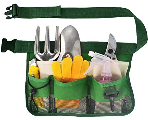 Gardening Tool Pouch Garden Tools Belt,Florist Tool Bag Garden Tool Belt Bag Multiple Pockets for Gardening Plumbing Florists Woodwork (A)
