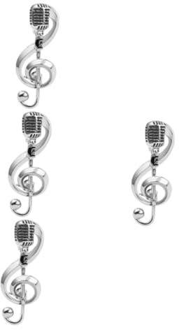 ANDRESLAD 4stücke Microphone Brosche Für Damen Musiknote Anstecknadel Im Vintage-stil Eleganter Schmuck Für Besondere Anlässe Wie Konzerte Und Partys Design Für Musikliebhaber