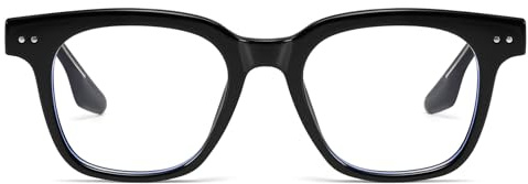 Dollger blåljusfilter glasögon kvinnor män datorglasögon gaming skyddsglasögon blåljusglasögon utan synstyrka blå ljusblockerande glasögon, svart, L