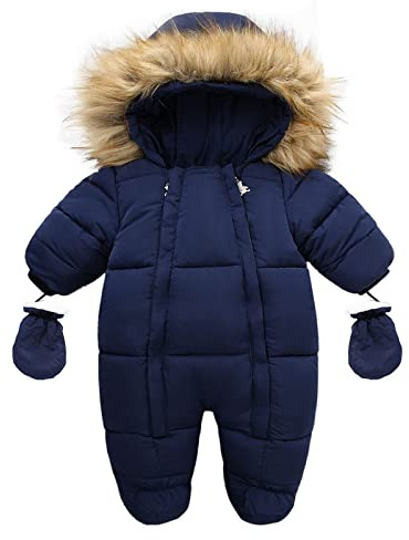 Cubrezapatos abrigo bebé abrigo invierno traje de nieve chaqueta niño chaqueta ropa cremallera mono con capucha desgaste abrigo ropa exterior botas de nieve 22, marine, 18-24 meses