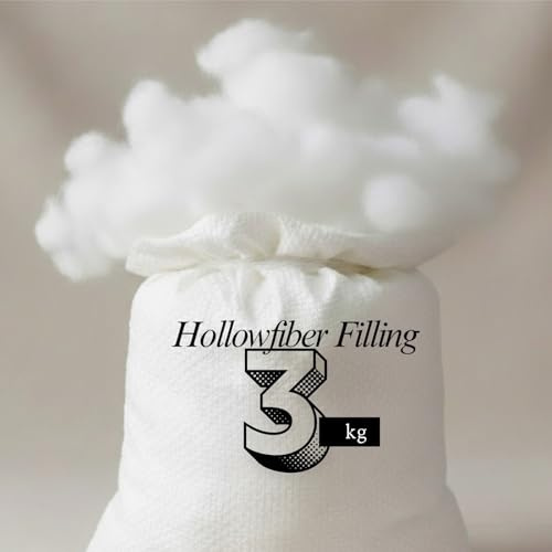 ARLINENS 3KG Holllow Fibre Stuffing,Cushion Stuffing Hollowfibre Polyester Stuffing/Soft, Lightweight Filling for Dolls, Crochet, Knitted Toys/Hypoallergenic