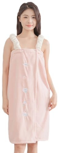RONGXG Toalla de baño para mujer, suave, absorbente, falda de ducha de secado rápido, bata de baño para el hogar, sauna, playa, gimnasio, Rosado, one size