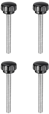 QUARKZMAN 4 Stück Rändelschraube mit Gewinde M8 x 70mm Rundkopfschraube Rundgriffschraube Klemmknöpfe 25mm Handknöpfe Edelstahl 304 Daumenschrauben Spannschraube für Industrie Maschine
