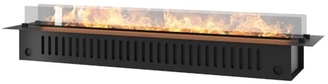 Cheminée à Vapeur d'eau encastrable Invapo Insert 1800 - Flammes Multicolores, Effet 3D et contrôle par Application, réservoir de 3,6 l - 180 cm