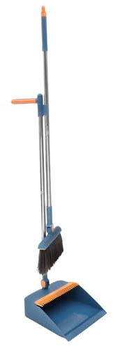 FRCOLOR Escoba y Recogedor Set Multifuncional de Limpieza para Escoba de Cerdas y Recogedor con Diseño de para Limpieza de y Esquinas Cocinas y Salones