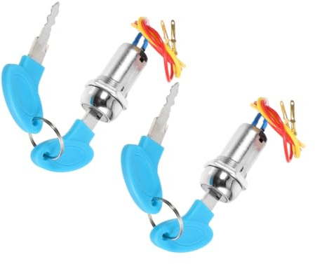 Gogogmee 2 Impostati Interruttori Accensione con Chiave per Scooter Elettrico Atv e Bicicletta Elettrica Blocco Avviamento Resistente e Facile da Installare Include Chiave Scorta
