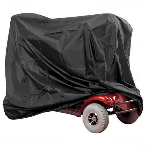 Mobility Scooter Cover with Storage Bag, Designed for 3 Wheel and 4 Wheel Scooters, 210D Oxford Fabric for Robust Protection (black 190 * 71 * 117cm)