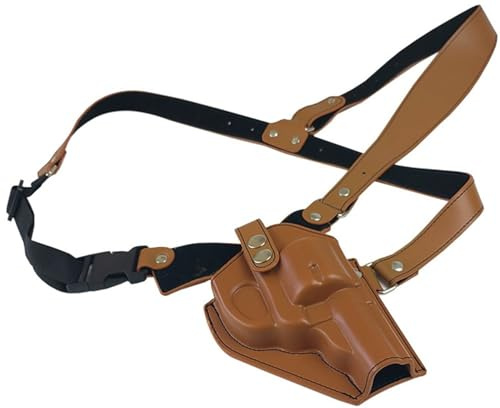 BALAMLB Pistolen-Schulterholster, Retro Revolverholster, Verstellbares Mittelalterliches Schulterholster Vertikal, Pistolenholster PU Leder Verdecktes Trageholster Taktische Unterarm-Waffentasche B