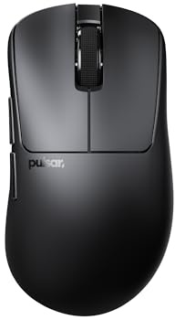 Pulsar Gaming Gears Xlite Crazylight Wireless Gaming Mouse, Ultra Lightweight 1.55 oz (44g), Optical Switch, 32000 DPI, 750 IPS, XS-1 Sensor, 8k Compatible (Medium, Jet Black)