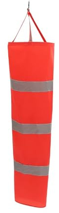 HOMSFOU Manche À Air Extérieure 59.06In Étanche en Tissu Oxford avec Bandes Réfléchissantes Fluorescentes pour Jardin Terrasse Décoration Et Indication De Vent Nocturne