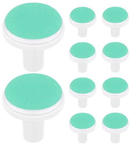 Abaodam Lot de 10 Embouts de Ponçage pour Lime à Ongles Électrique Bébé, Tampons de Polissage Sécurisés Verts pour Garçon et Filles 12 Mois, Accessoires Universels pour Soin des Ongles