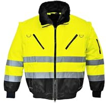 Portwest Hi-Vis 3-i-1 Pilotjacka, färg: Gul/Svart, Storlek: XXXL, PJ50YBRXXXL