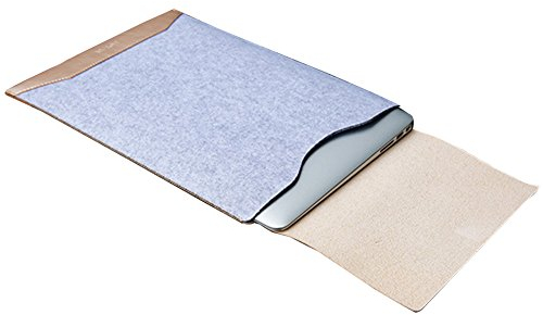 LaoZan 11.6-15.4 Pouces Sacoche pour Ordinateur portable Netbook Ultrabook Sacoche Laptop Pochette PC Compatible pour macbook 12 Or