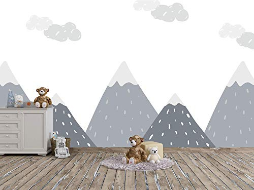 Oedim Fotomural Infantil Vinilo para Pared Paisaje Montañas | Mural | Fotomural Vinilo Decorativo | 200 x 150 cm | Decoración comedores, Salones, Habitaciones