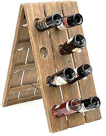 DanDiBo Rüttelbrett Weinregal Flaschenregal für 24 Flaschen aus Holz 96171 Natur Vintage dunkel