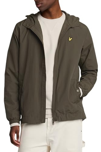 Lyle & Scott Mid Jackets Zip Through Hooded Jacket W485 Olive, XL