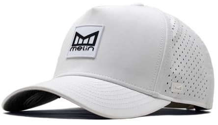 melin Odysea Stacked Hydro, White, Men's Performance Snapback Hat
