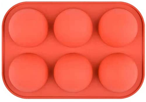 Lot de 2 moules en silicone demi-sphère à 6 trous pour la fabrication de chocolats, gâteaux, gelées, mousse dôme