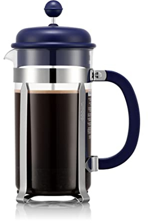 BODUM Caffettiera 1918-540BTR Tritan Kaffeemaschine, 8 Tassen, 1,0 l, 34 oz, Dunkelblau