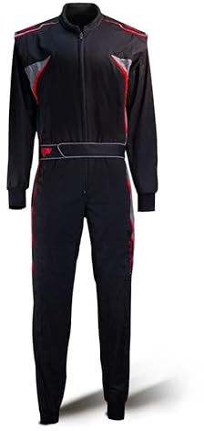 Speed Kart Overall 3-farbig - Kartoverall Detroit HS-3 schwarz neongelb grau