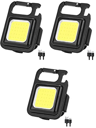 Lodokdre Mini lampe de poche LED 3 pièces, lampe de travail portable rechargeable par USB, branchement, petites lampes de poche pour l'extérieur