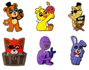 Youtooz Youtooz FNAF Collection Five Nights At Freddy's Boîte de collection comprenant 6 épingles