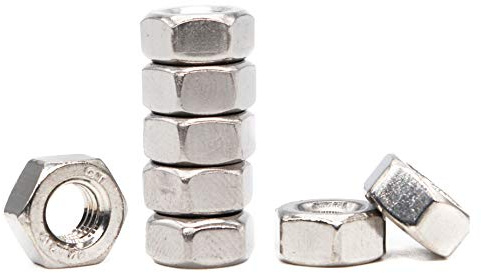 binifiMux 50pcs 5/16-24 Hex Nuts Stainless Steel 304 Plain Finish A2-70 18-8