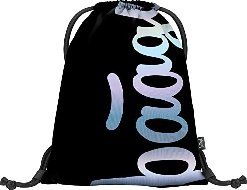 Baagl Turnbeutel für Mädchen - Sportbeutel für Kinder, Teenager - Schule und Sport Schuhbeutel, Sportsack mit Reflektiven Elementen (Metallic Holo)