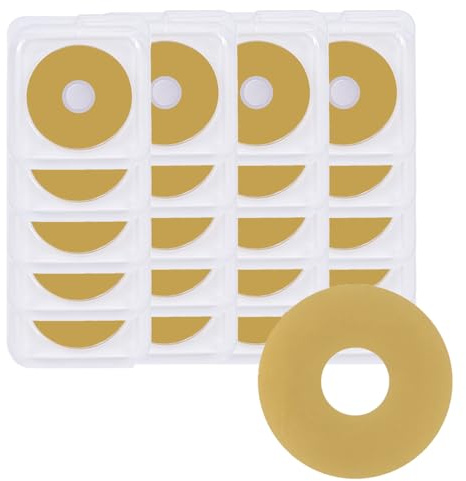 20Pcs Ostomy Barrier Rings, Moldable Ostomy Rings, Hydrocolloid Skin Extender Rings for Colostomy Bags,Sting-Free Ostomy Supplies