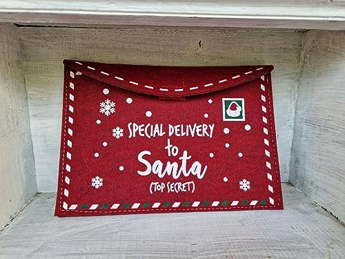 Arinosa Geschenktüte Rot Filz Weihnachtspost Santa 15x21 cm