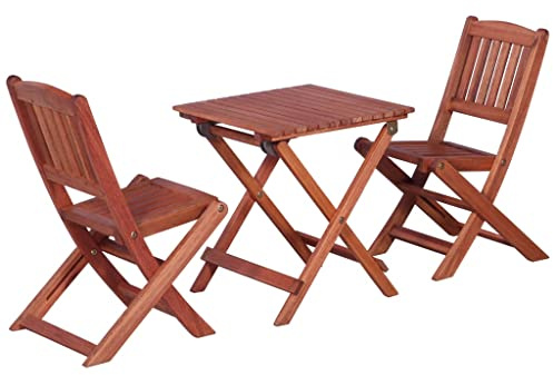 Gartenmöbel Set Gartenlounge Outdoor Bistro-Set für Kinder 3-TLG. Eukalyptusholz Massiv
