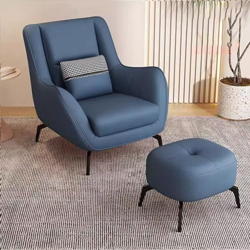 Schlafsessel mit Bettfunktion Ottomane mit Stauraum Loungesessel Stuhl Fernsehsessel，Massivholzrahmen Robust und Langlebig for Wohnzimmer Schlafzimmer, Büro (Color : F)