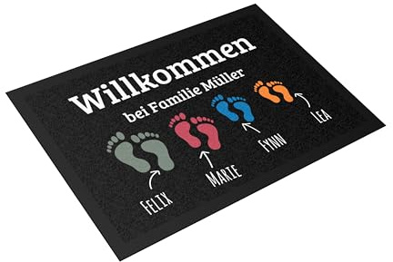 printplanet® - Fußmatte selbst gestalten - individuell Bedruckt - Layout: Fußabdruck 2 - Größe 60 cm x 40 cm