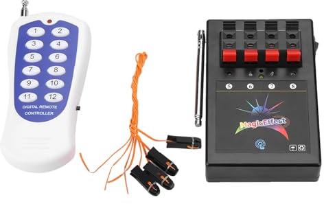 LetCart Fuegos Artificiales Inalámbricos, Sistema De Disparo De Fuegos Artificiales Inalámbricos Profesional De 12 Teclas Encendedores Control Remoto para Hotel, Hogar, Escuela, Trabajo