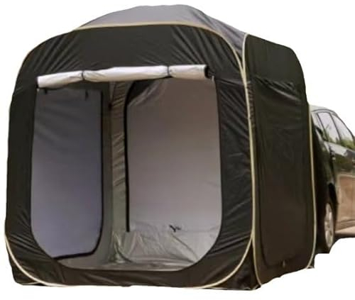 LXBSXY Auto Markisenzelt SUV Sonnendach für Audi Q8 2018-2023, Oxford Polyester Campingzelt, Faltbares UV Beständiges Auto Heckverlängerungszelt, 2X2X2M Zubehör,A/Black