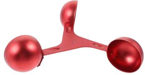 ORFOFE Anemometer Windgeschwindigkeitsmesser 3-tassen Metallbecher Rot 200mm Aluminiumgehäuse Geringes Gewicht Präzise Messung Uv Beständig Für Wetterstation Und Windmessung