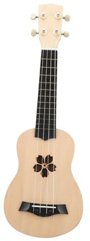 Selbstgemacht Ukulele 21 Zoll Bausatz zum Selbstbemalen für Anfänger | 1 Satz, Holz Kunststoff Ausführung, 2 Tonpunkte, 4 Wirbel, Schrauben Enthalten