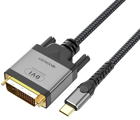 USB C auf DVI Kabel 4K@30Hz Thunderbolt-auf-DVI-Kabel USB Type-C (Thunderbolt 3) auf DVI, USB-C-auf-DVI-D-Kabel Kompatibel für MacBook Pro, Samsung Galaxy, Surface Book, Dell, Pixelbook und mehr-2M